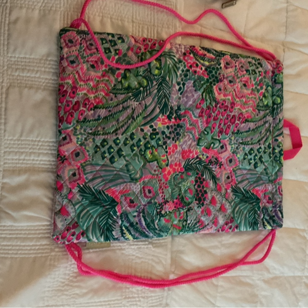 Lilly Pulitzer Pink and Green Patterned Bag - Picture 4 of 12